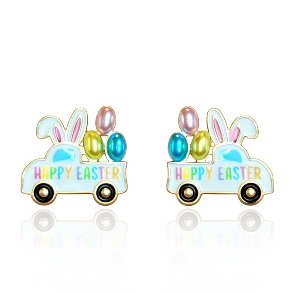 โ๏ธ Easter Bunny Truck Earrings